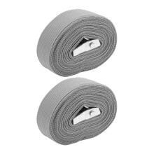 2pcs Heavy Duty Zinc Alloy Ratchet Ties 3m Cargo Straps for Trucks & Cars Grey