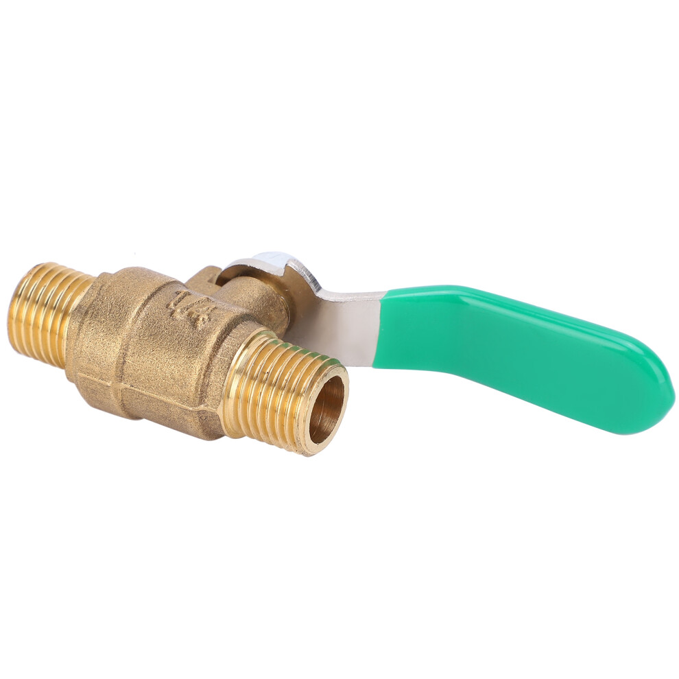 4 Pack 1/4in Brass Valve Double External Thread