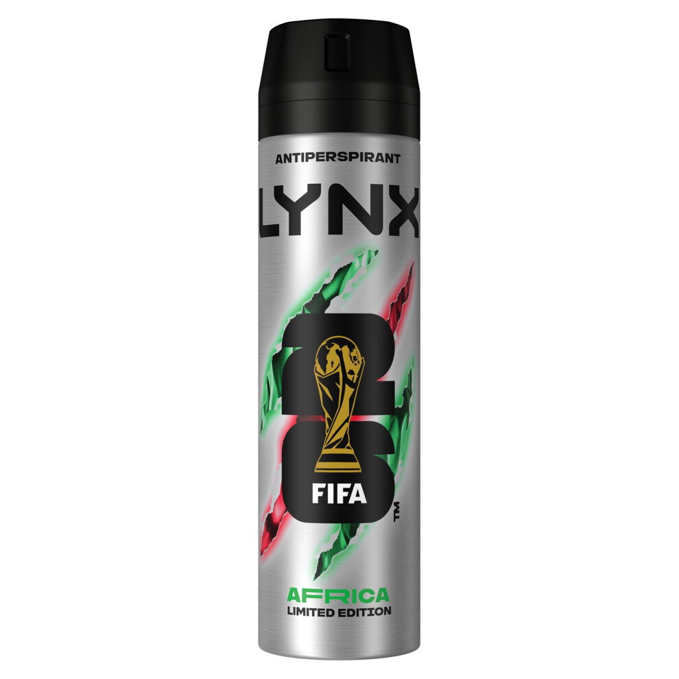 Lynx Limited Edition FIFA Africa Anti-Perspirant Aerosol Deodorant Spray, 200ml