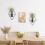 Conteneur mural pour plantes, lot de 2, avec support pour 7