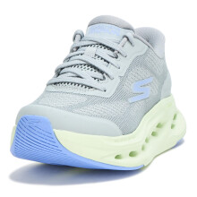 Skechers Scarpe Donna Max Cushioning Glide Step Hartford Slip-Ins, Grigio/Lime, 7