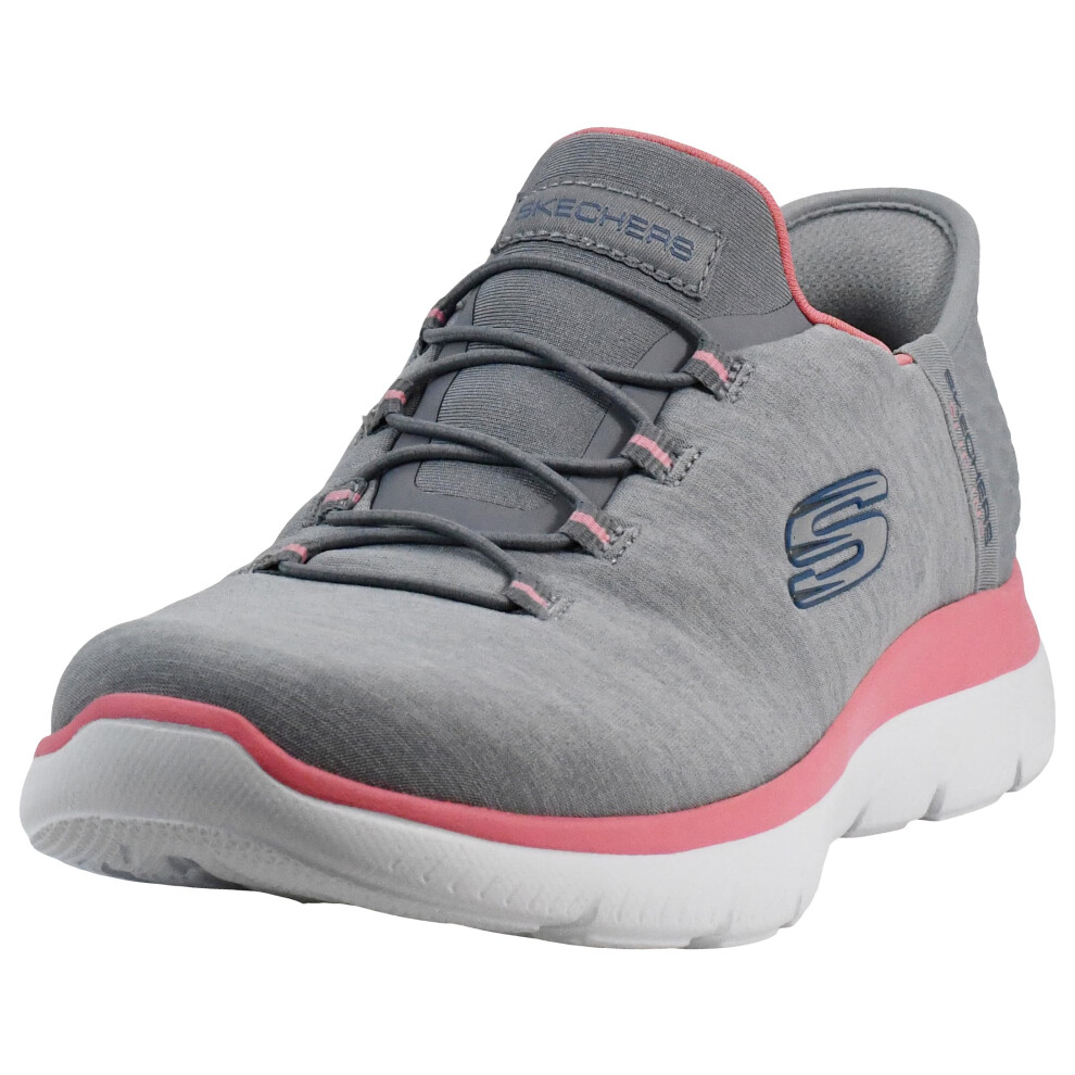 Skechers Women's Hands Free Summits Dazzling Haze, Grey/Pink, 7.5 M Us