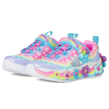 Skechers Kinder Mädchen Flower Friends Sneaker, Blau/Multi, 13.5 Kleinkind