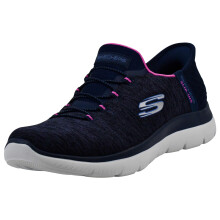 Skechers Dames Hands Free Slip-Ins Summits Dazzling Haze Sneakers, Navy/Roze, 9 M US
