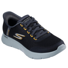 Skechers Uomo Go Walk Flex Netro Sneakers Slip-Ins, Nero, 11
