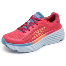 Skechers Donna Max Cushioning Endeavour Canova Sneaker, Rosso/Multi, 6.5