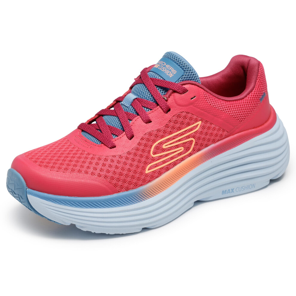 Skechers Women's Max Cushioning Endeavour Canova Sneaker, Red/Multi, 6.5