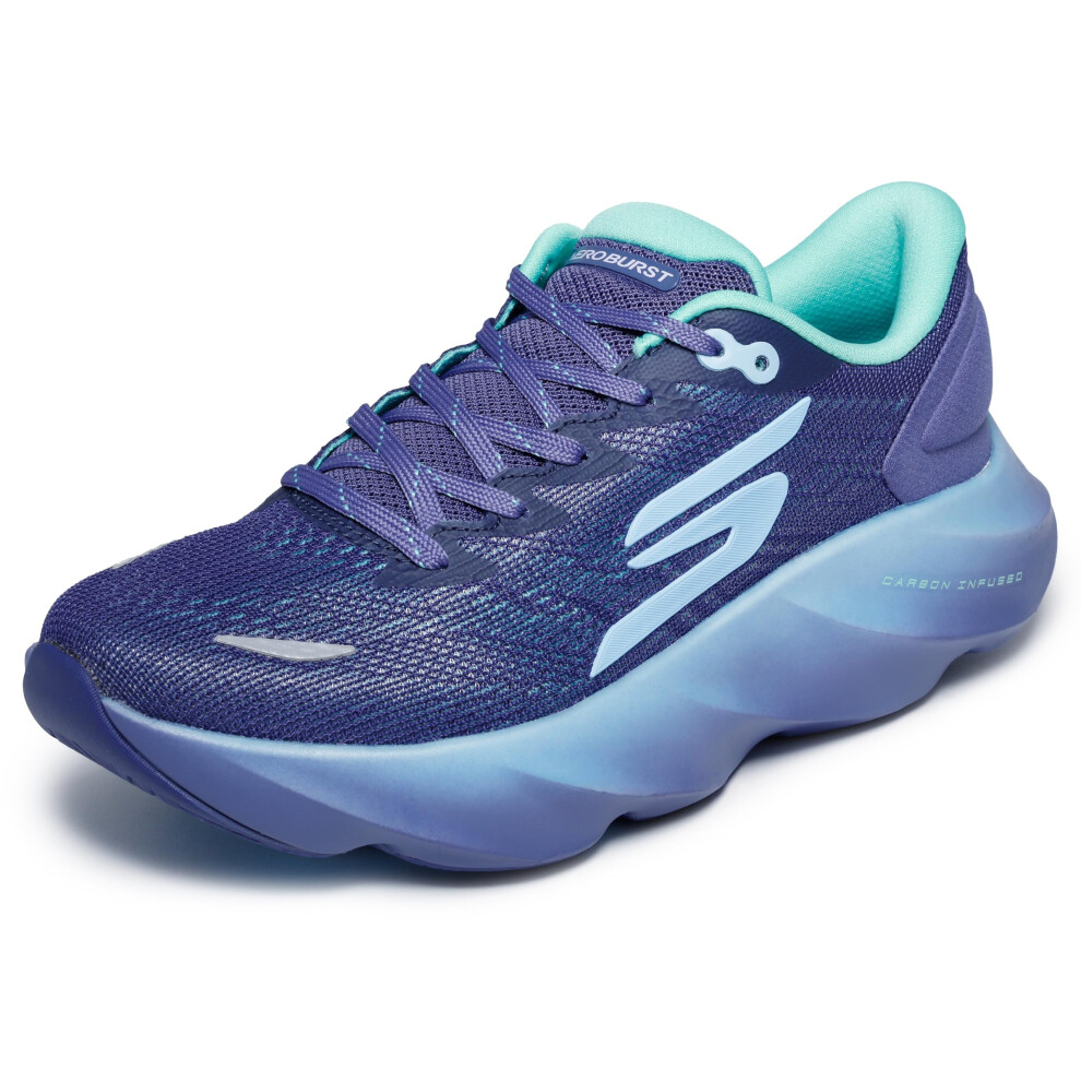 Skechers Women's Aero Burst Running Shoe, Periwinkle/Aqua, 6.5