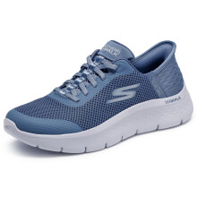 Skechers Dames Go Walk Flex Hands Free Slip-Ins - Grand Entry Sneakers, Blauw, 7.5 Breed