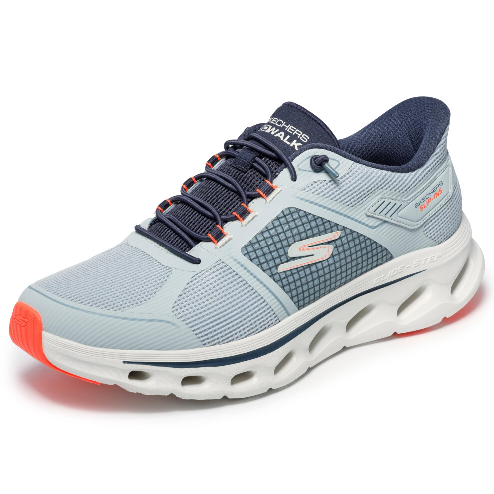 Skechers Men's Go Walk Glide Step 2.0 Zalor Hands Free Slip-Ins Sneaker, Slate, 8
