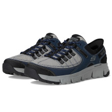 Skechers Herren Summits AT Hands Free Slip-in Sneaker, Grau/Marine, 8