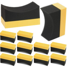 12 Pcs Tire Applicator Dressing Shine Sponge, Tire Dressing Applicator Pads, Color Polishing Sponge for Car Glass, Painted Steel & Porcelain