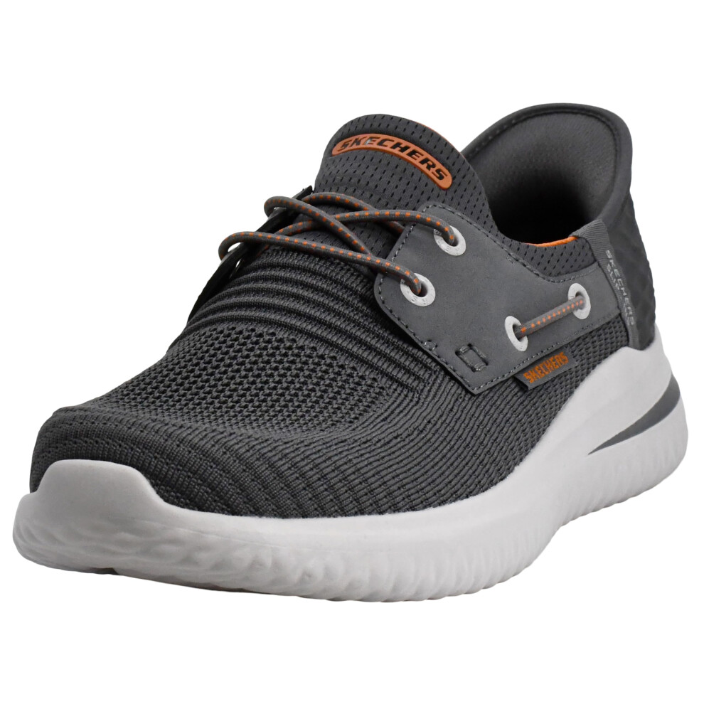 Skechers Men's Slip-Ins: Delson 3.0- Roth Shoes, Charcoal/Orange, 11.5 M Us