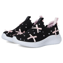 Skechers Kids Girls Ultra Flex 3.0 Sneakers, Nero/Rosa Chiaro, 1 Bambina