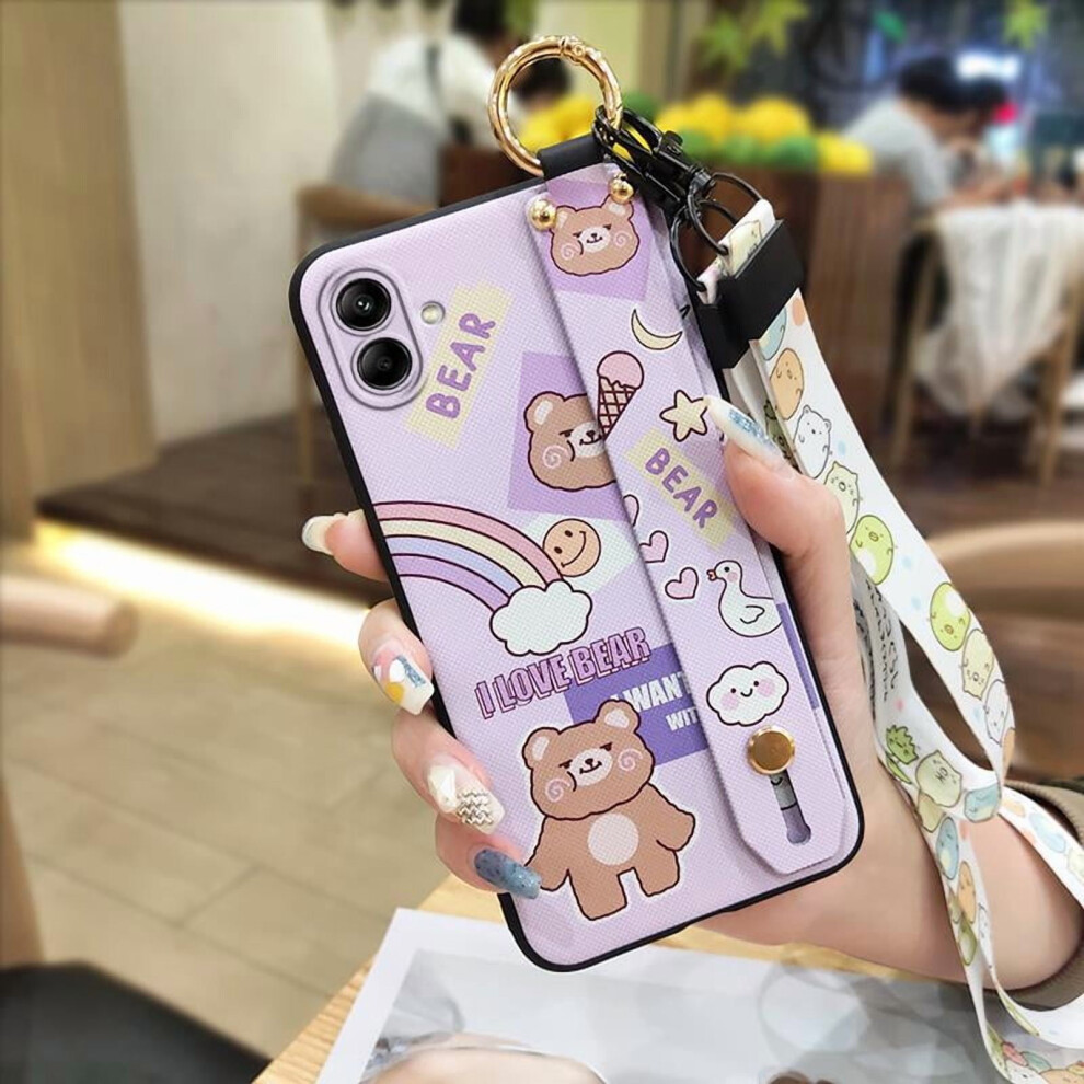 Phone Case For Samsung Galaxy A05/Sm-A055f Â Ring Holder, Anti-Dust, Soft & Protective Wristband Lanyard 9448483982405