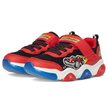 Skechers Kinder Jungen Mighty Glow 2.0 - Dino-Bolt Sneaker, Rot/Schwarz, 5 Kleinkind