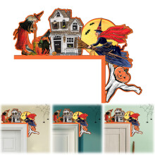 Puinen Halloween-ovenkulmakyltti – Retro-noita