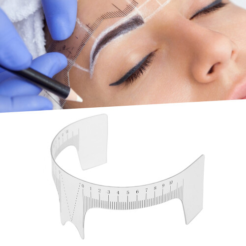 Professional Plastic Eyebrow Ruler for Microblading & Brow Design