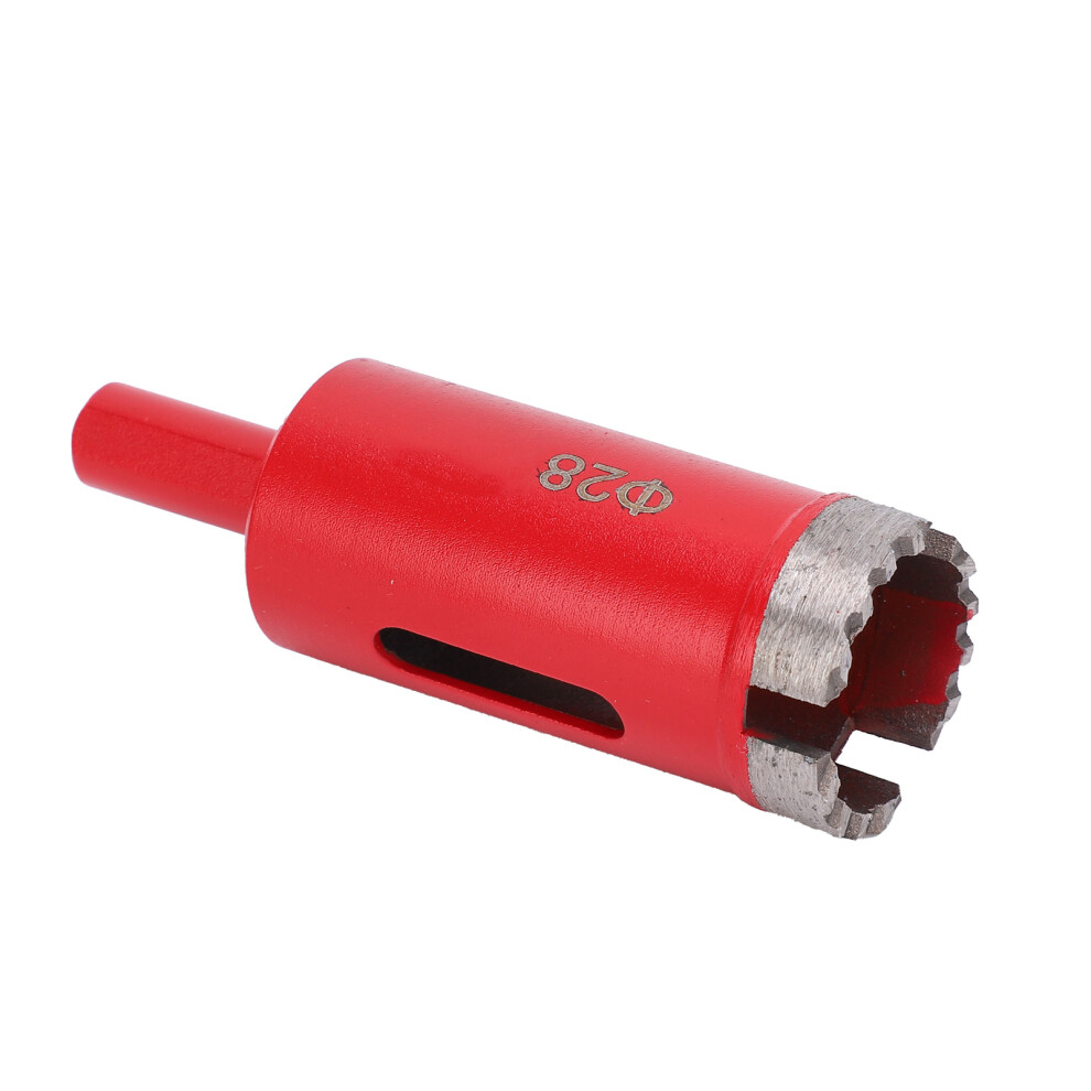 Diamond Wave Tooth Hole Saw 28Mm For Tile, Marble & Granite Red 4111391452289