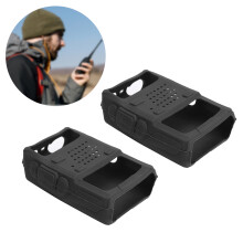 2PCS Silicone Protective Cover for Baofeng UV-5R Walkie Talky, Black