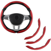 3-Pack Carbon Fiber Pattern Steering Wheel Covers 15inch Universal Non-Slip Car Steering Wheel Covers for Men and Women All Seasons