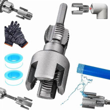Integrated Pipe Threading Tool for Internal & External Threads, 1/2" & 3/4", Garden Hose Die, Angle Bolt Repair – Compatible with Standard Pipes