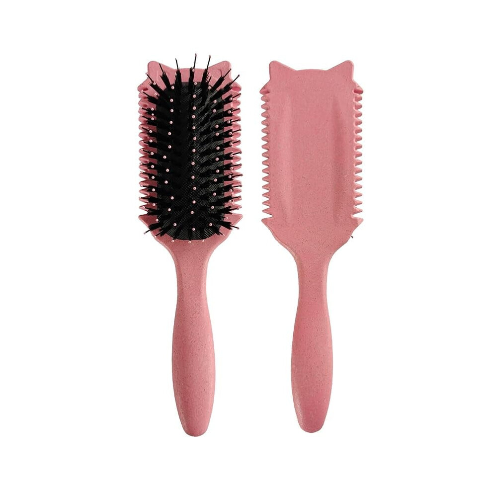 Black/Pink Curl Brush For Women Â Frizz-Free Silk Finish, Juicy Definition & Effortless Detangling (Pink)