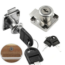 Drawer Lock With 2 Keys Zinc Alloy Furniture Door Cabinet Locks For Office Desk Letter Box