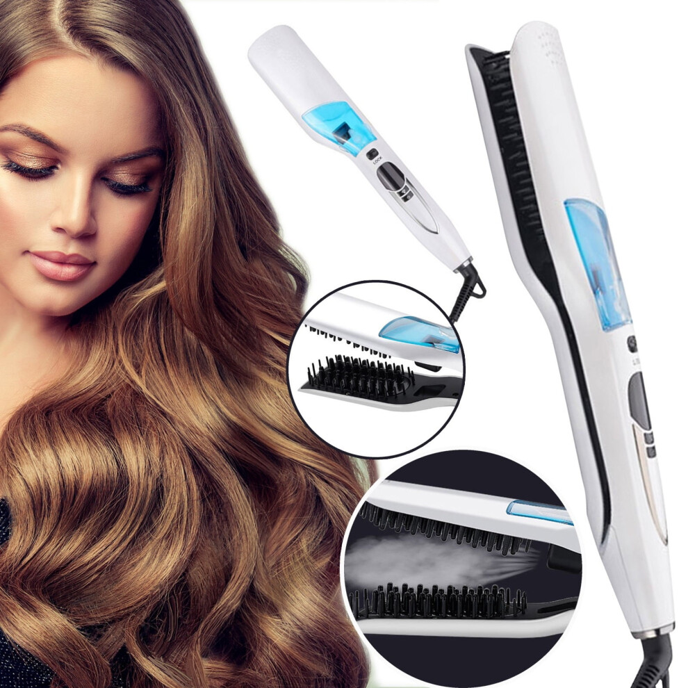 Straight & Curler Steam Hair Straightener Automatic Hair Brush Ceramic Tools for Effortless Styling