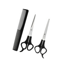 Durable Hair Cutting Scissors for Hair Styling Black 1 Set