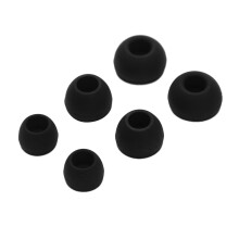 par (6 st) MS silikon in-ear öronsnäckor för Kz hörlurar (svart)