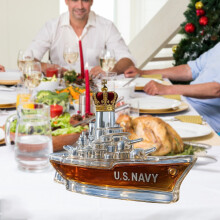 Garrafa em formato de navio, elegante, de vidro com design exclusivo, ideal para bar em casa e uso universal. Perfeita para carnavais, festas e