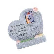 Eternality Memory Pet Dog Cemetery Stone Weatherproof Resin Grave Marker Engraved Tombstones for Home and Memorial Garde