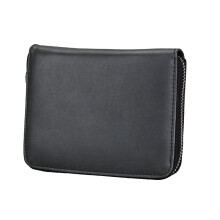 Cartera de seguridad para pasaporte, bolsa de almacenamiento multifuncional, tipo organza, tarjetero para hombres y mujeres, color negro.