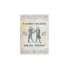 Valentine's Card Funny Handwritten Art White A