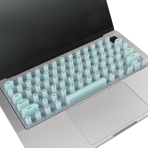 Capa de silicone lavável para teclado de 14 polegadas, várias opções de cores, resistente a arranhões e poeira.