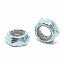 (50 bucăți) Piulițe hexagonale cu inserție din nailon, 9/16"-18, zinc, calitate A