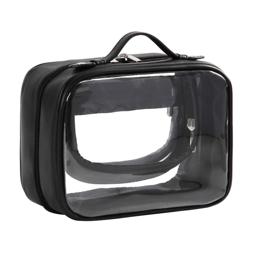 Makeup Bag â 270 Large Opening, Multi-Pocket, Leather & Stain-Resistant, Portable Cosmetic Travel Bag