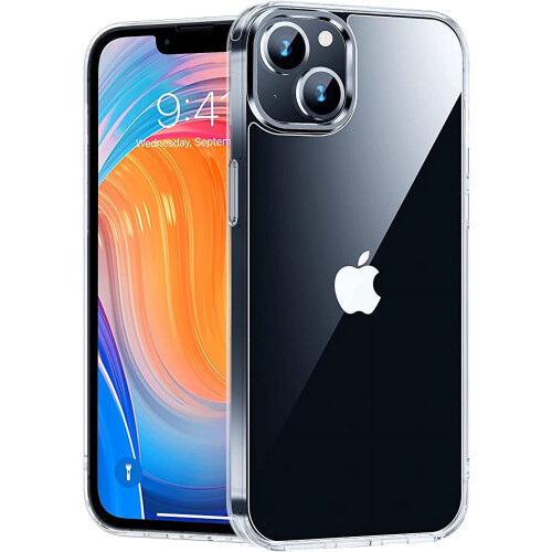 Silicone Case for iPhone 14 Plus 6.7 inch – Shock-Absorbent, Raised Edge Protection, Clear, Compatible with iPhone 14 Plus