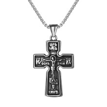 Oosters-orthodoxe kruisketting voor mannen en vrouwen, retro religieuze Jezus kruisbeeld, Byzantijns kruis, christelijke hanger, sieraad, cadeau