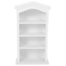 Estante de livros em miniatura de madeira branca WHAMVOX para decoração e brincadeiras infantis, superfície lisa, brinquedo criativo faça você