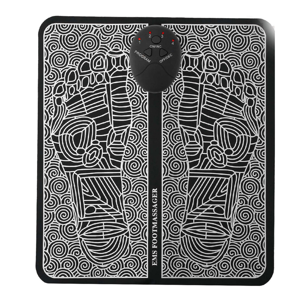 EMS Reshaping Foot Massager Mat Pad, Foldable Foot Massage Mat with 6 Modes 10 Intensity Levels for Pain Relief
