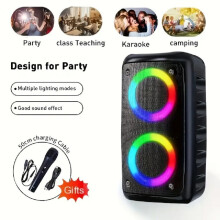 Cainteoir Bluetooth Inaistrithe, Fo-Woofer, Dord Trom, Córas Cóisire le Fuaim Ard agus Micreafón