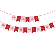Fishtail Paper Bunting – Valentine’s Day, Wedding & Anniversary Decoration, Easy-Hang Party Supply