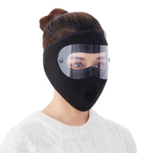 Cykelmask Vindtät Transparent Anti-imma Termisk Sport Huvudbonad För Cykling, Svart