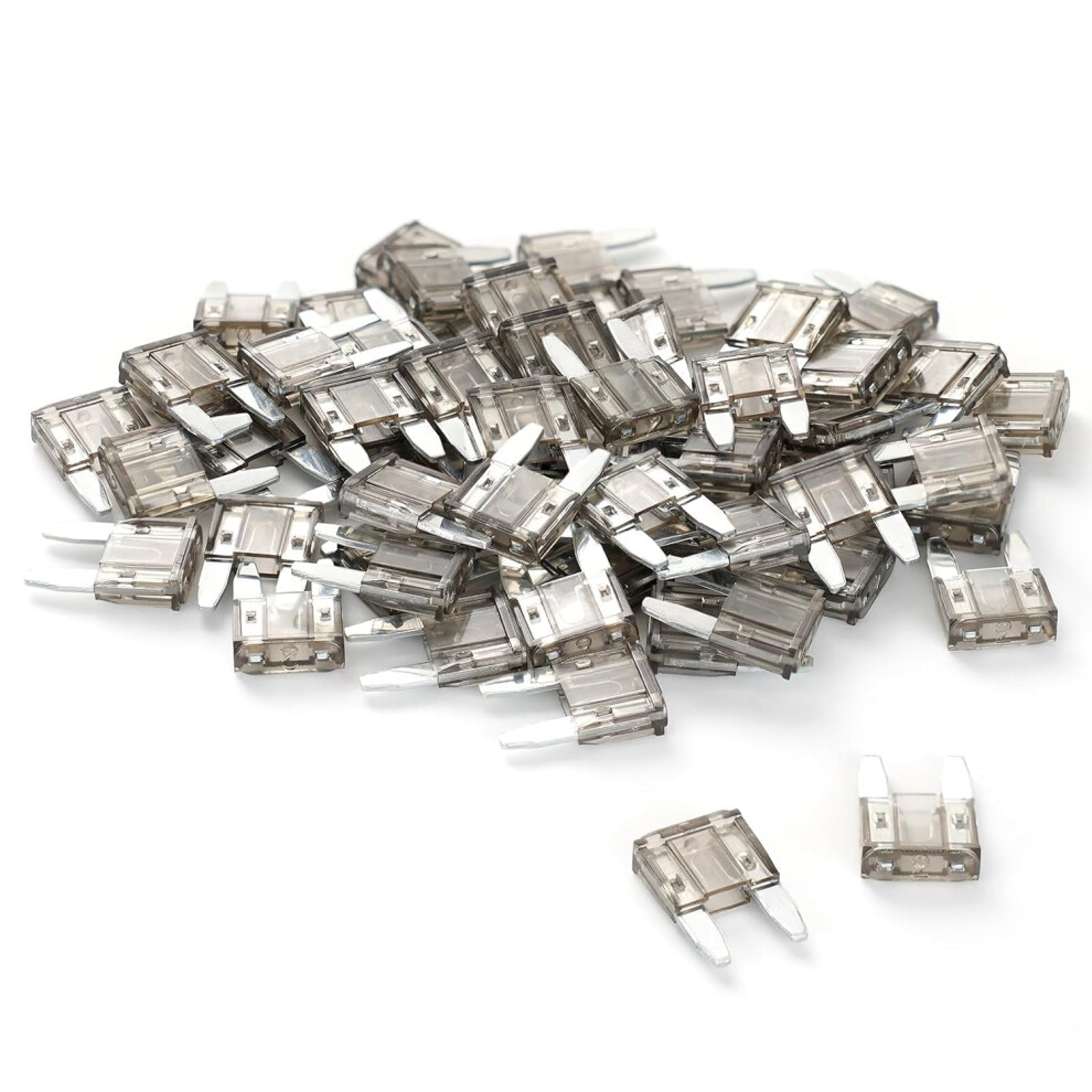 100 Pack Auto Fuses 2 Amp Apm/Atm 32V Mini Blade Style Fuses 2A Short Circuit Protection Car Fuse (2 Amp) 9448483553902