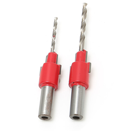 2Pcs Countersink Drill Bits Set, 3mm & 4mm, Alloy Steel 2