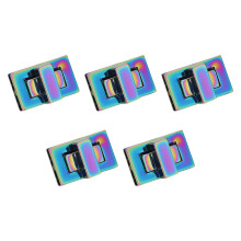 5er Set bunte rechteckige Zinklegierung-Drehverschlüsse für DIY-Taschen, 33x20mm