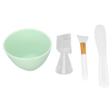 DIY Gesichtsmaske Werkzeug-Set Silikon-Schüssel Messbecher Pinsel Spatel Grün