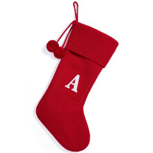Knitted Christmas Stocking with Initials, 16.5 in